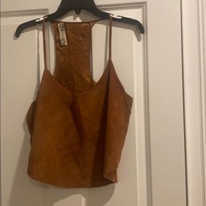 Free People suede crop top